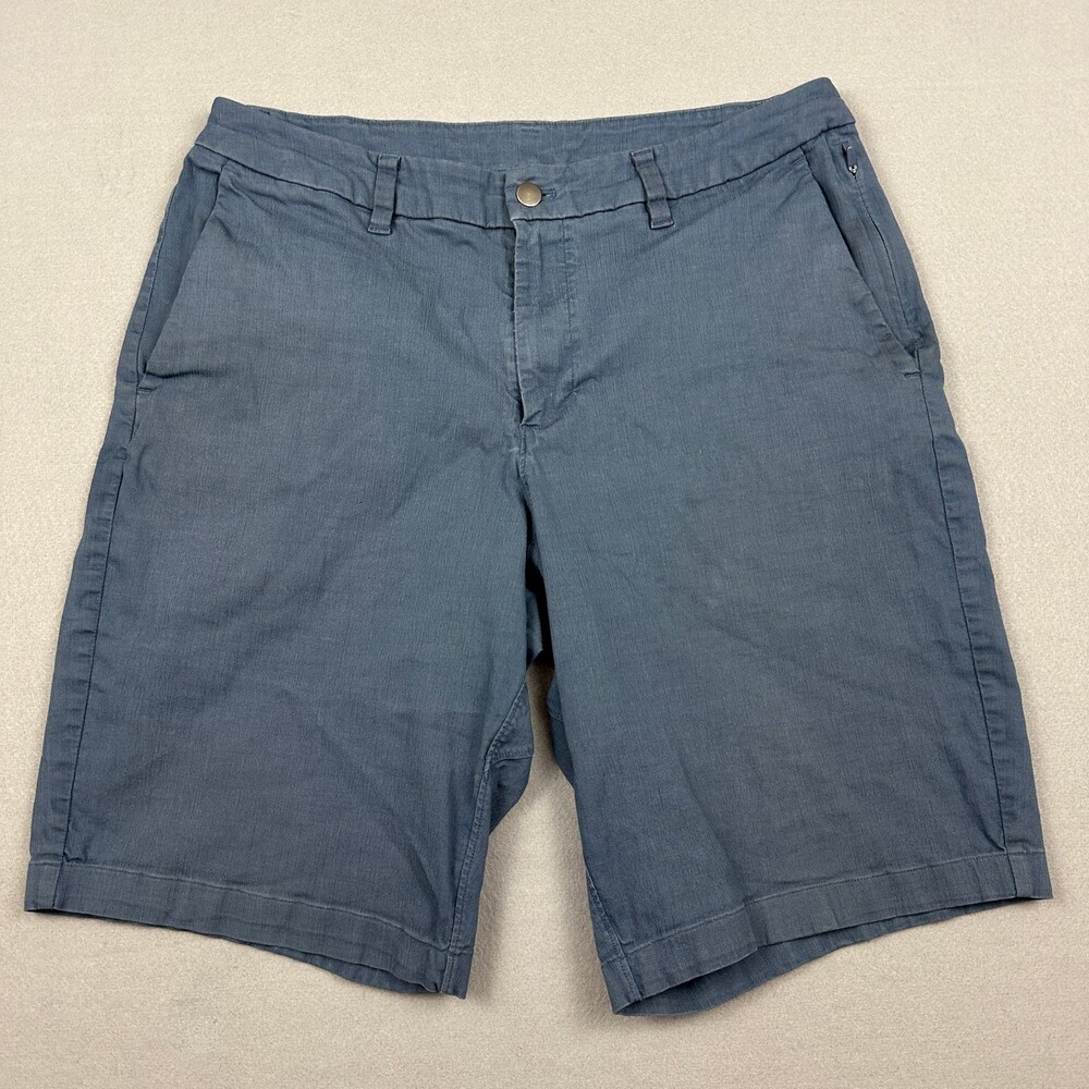 Lululemon Shorts Men 34 Blue Solid Commission Qwick Oxford Chino Athleisure
